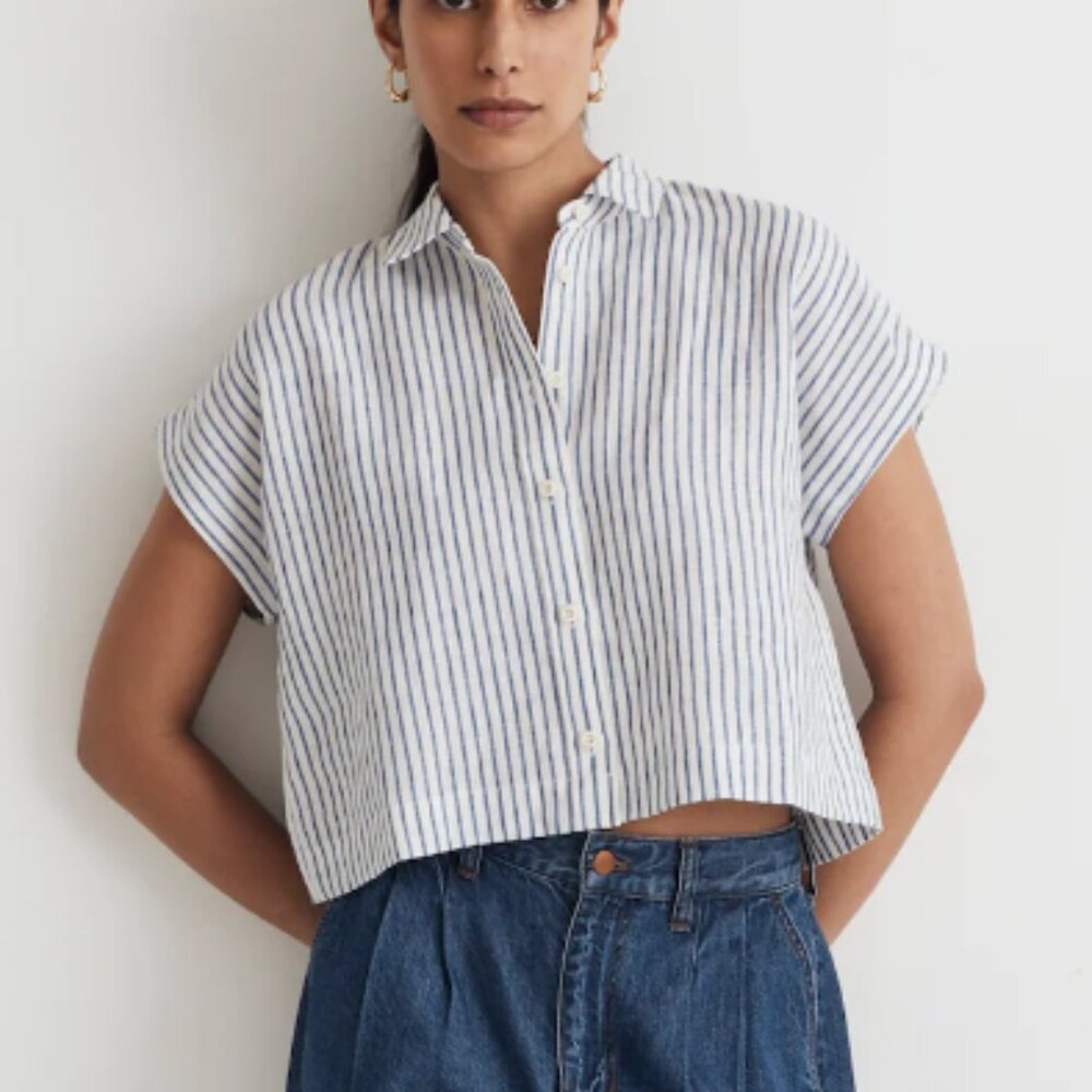 NWT Madewell 100% Linen Dolman Shirt